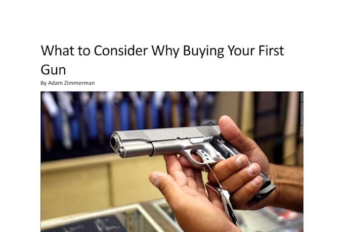 write about firearms, accessories, and shooting sports for your website